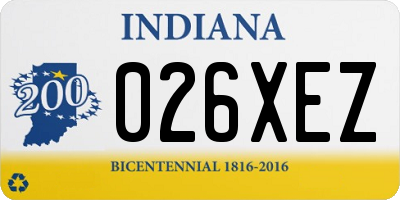 IN license plate 026XEZ