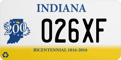 IN license plate 026XF