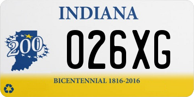 IN license plate 026XG