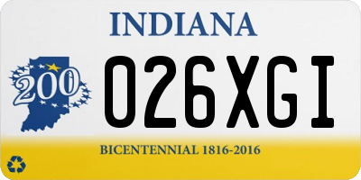 IN license plate 026XGI