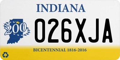 IN license plate 026XJA