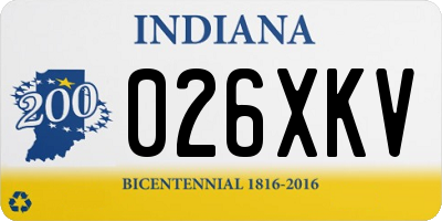 IN license plate 026XKV