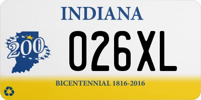 IN license plate 026XL