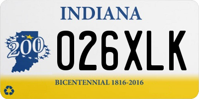 IN license plate 026XLK
