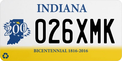 IN license plate 026XMK