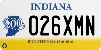 IN license plate 026XMN