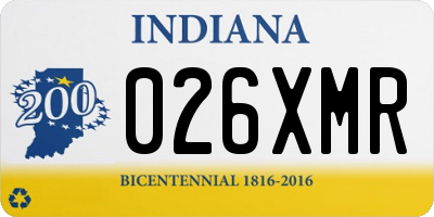 IN license plate 026XMR