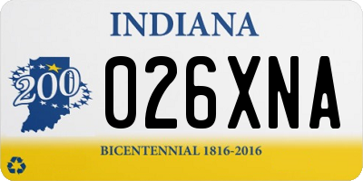IN license plate 026XNA