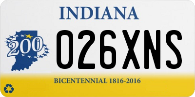 IN license plate 026XNS