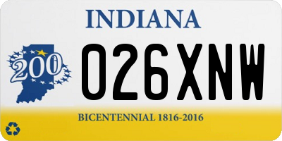 IN license plate 026XNW