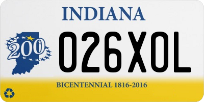 IN license plate 026XOL