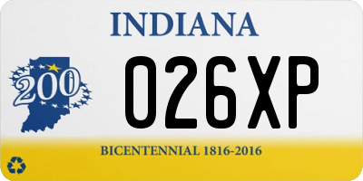 IN license plate 026XP