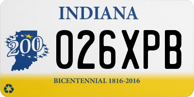 IN license plate 026XPB