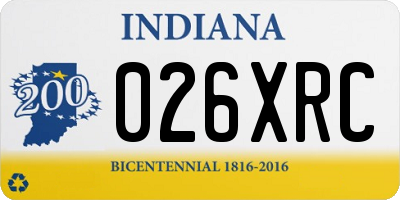 IN license plate 026XRC