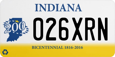 IN license plate 026XRN