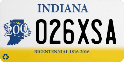 IN license plate 026XSA