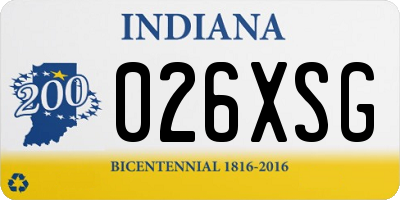 IN license plate 026XSG