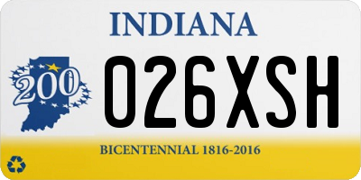 IN license plate 026XSH
