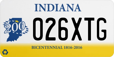 IN license plate 026XTG