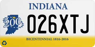IN license plate 026XTJ