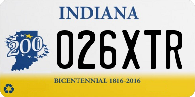 IN license plate 026XTR