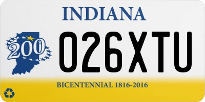 IN license plate 026XTU