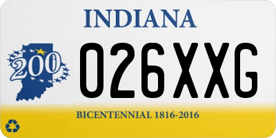 IN license plate 026XXG