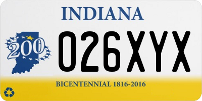 IN license plate 026XYX
