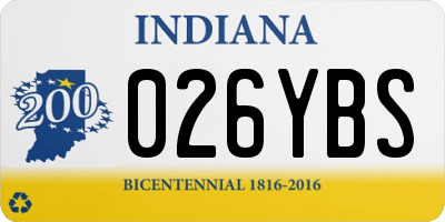 IN license plate 026YBS