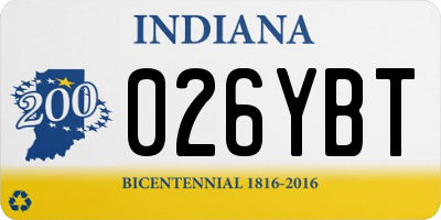 IN license plate 026YBT