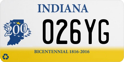 IN license plate 026YG