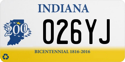 IN license plate 026YJ