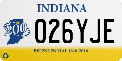 IN license plate 026YJE