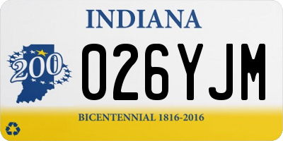 IN license plate 026YJM