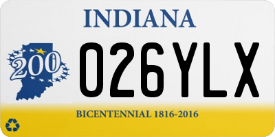 IN license plate 026YLX