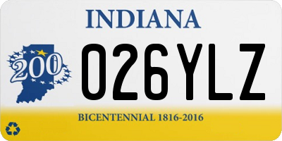 IN license plate 026YLZ