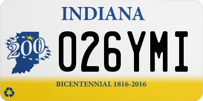 IN license plate 026YMI