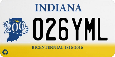 IN license plate 026YML