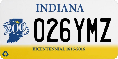 IN license plate 026YMZ