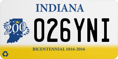 IN license plate 026YNI