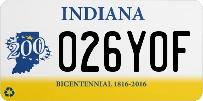 IN license plate 026YOF