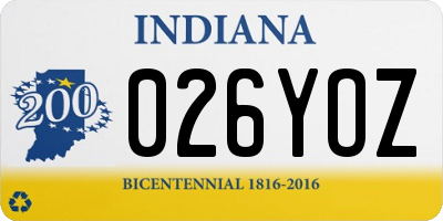 IN license plate 026YOZ