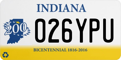 IN license plate 026YPU