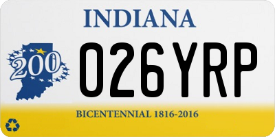 IN license plate 026YRP