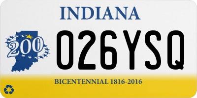 IN license plate 026YSQ
