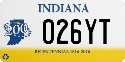 IN license plate 026YT