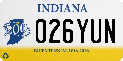 IN license plate 026YUN
