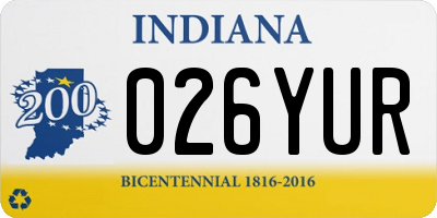 IN license plate 026YUR
