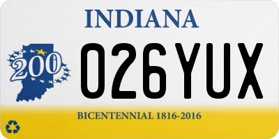 IN license plate 026YUX