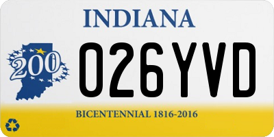 IN license plate 026YVD